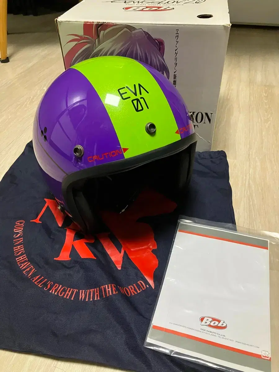 茅*じ様 EVANGELION HELMET Bobジェットヘルメット OGK Bob Evangelion Collaboration Open Face Helmet | Bunjang Global